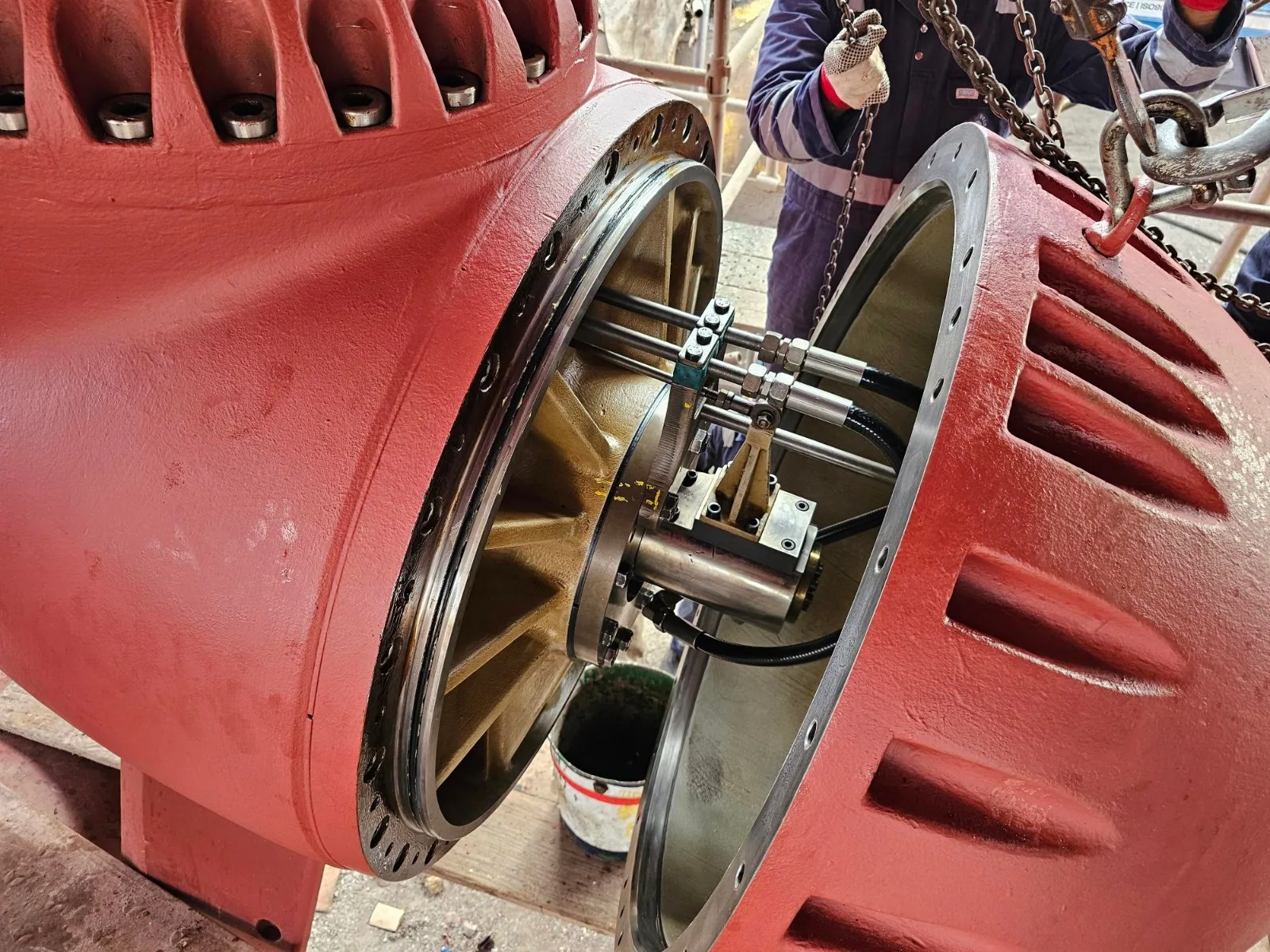 Marine propulsion unit overhaul and parts replacement